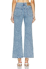 Moschino Jeans Boot Cut Pant in Fantasy Print Blue, view 3, click to view large image.