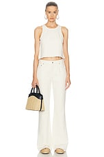 Moschino Jeans Wide Leg in Ivory, view 5, click to view large image.