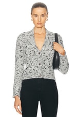 Moschino Jeans Long Sleeve Cardigan in Muti Black, view 1, click to view large image.