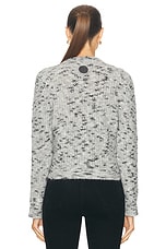 Moschino Jeans Long Sleeve Cardigan in Muti Black, view 3, click to view large image.
