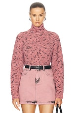 Moschino Jeans Turtleneck Sweater in Multi Violet, view 1, click to view large image.