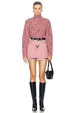 Moschino Jeans Turtleneck Sweater in Multi Violet, view 4, click to view large image.