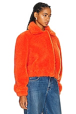Moschino Jeans Teddy Jacket in Orange, view 2, click to view large image.