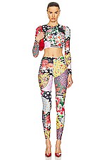 Moschino Jeans Legging in Fantasy Print, view 5, click to view large image.