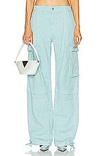 Moschino Jeans Cargo Pant in Light Blue, view 1, click to view large image.