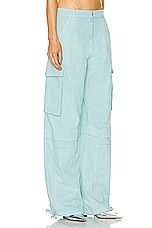 Moschino Jeans Cargo Pant in Light Blue, view 2, click to view large image.