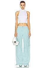 Moschino Jeans Cargo Pant in Light Blue, view 5, click to view large image.