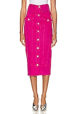Moschino Jeans Midi Skirt in Fuchsia, view 1, click to view large image.