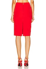 Moschino Jeans Cady Skirt in Red, view 4, click to view large image.
