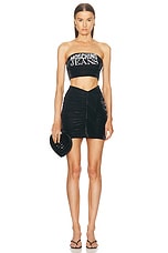 Moschino Jeans Mini Skirt in Black, view 6, click to view large image.