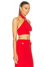 Moschino Jeans Cady Top in Red, view 2, click to view large image.