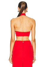 Moschino Jeans Cady Top in Red, view 4, click to view large image.