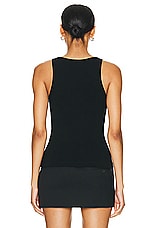 Moschino Jeans Tank Top in Black, view 3, click to view large image.