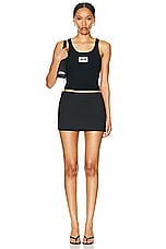 Moschino Jeans Tank Top in Black, view 4, click to view large image.