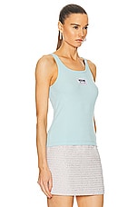 Moschino Jeans Tank Top in Light Blue, view 2, click to view large image.