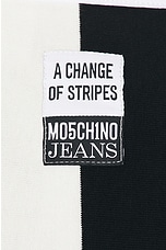Moschino Jeans Long Sleeve Top in Multi Ivory, view 6, click to view large image.