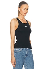 Moschino Jeans Tank Top in Multi Black, view 2, click to view large image.