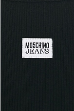 Moschino Jeans Tank Top in Multi Black, view 5, click to view large image.