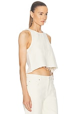 Moschino Jeans Tank Top in Ivory, view 2, click to view large image.