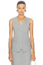 Moschino Jeans Vest Top in Multi Grey, view 1, click to view large image.