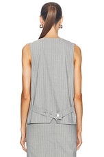 Moschino Jeans Vest Top in Multi Grey, view 3, click to view large image.