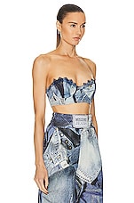 Moschino Jeans Bra Top in Fantasy Print, view 2, click to view large image.