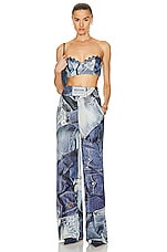 Moschino Jeans Bra Top in Fantasy Print, view 4, click to view large image.