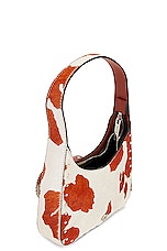 Moschino Jeans Buckle Shoulder Bag in Fantasy Print Brown, view 5, click to view large image.
