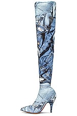 Moschino Jeans Over The Knee Boot in Fantasy Print, view 5, click to view large image.