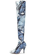 Moschino Jeans Over The Knee Boot in Fantasy Print, view 7, click to view large image.
