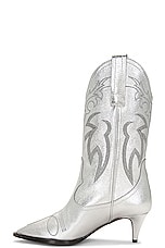 Moschino Jeans Ankle Boot in Fantasy Print Silver, view 5, click to view large image.