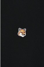 Maison Kitsune Fox Head Patch Regular Hoodie in Black, view 3, click to view large image.