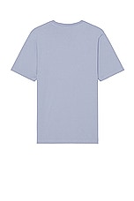 Maison Kitsune Chillax Fox Patch Regular T-shirt in Beat Blue, view 2, click to view large image.