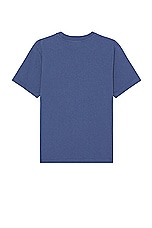 Maison Kitsune Handwriting Comfort T-shirt in Storm Blue, view 2, click to view large image.