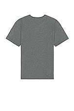 Maison Kitsune Fox Head Patch Regular T-shirt in Dark Grey Melange, view 2, click to view large image.