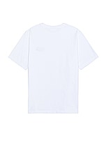 Maison Kitsune Handwriting Comfort T-shirt in White & Black, view 2, click to view large image.