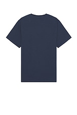 Maison Kitsune Fox Head Patch Regular T-shirt in Ink Blue, view 2, click to view large image.