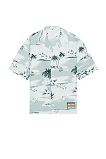 Maison Kitsune Resort Shirt in Seafoam Design, view 1, click to view large image.