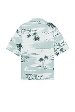 Maison Kitsune Resort Shirt in Seafoam Design, view 2, click to view large image.