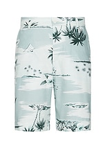 Maison Kitsune Board Shorts in Seafoam Design, view 1, click to view large image.