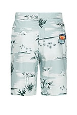 Maison Kitsune Board Shorts in Seafoam Design, view 2, click to view large image.