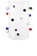 Maison Balzac Pomponette Vase in Clear & Multi, view 1, click to view large image.