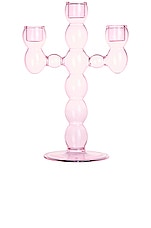 Maison Balzac Grande Volute Candle Holder in Pink, view 1, click to view large image.