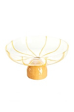 Maison Balzac Grand Soleil Platter in Clear & Yellow, view 1, click to view large image.
