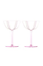 Maison Balzac Grand Soleil Coupes Set Of 2 in Pink, view 1, click to view large image.