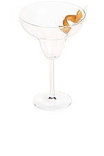 Maison Balzac Le Twist Cocktail Glass in Clear & Opaque Yellow, view 2, click to view large image.
