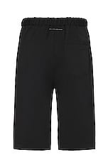MM6 Maison Margiela Relaxed Short in Black, view 2, click to view large image.