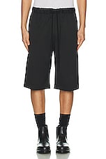MM6 Maison Margiela Relaxed Short in Black, view 3, click to view large image.