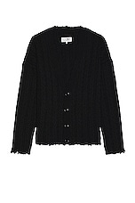 MM6 Maison Margiela Cardigan in Black, view 1, click to view large image.