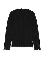 MM6 Maison Margiela Cardigan in Black, view 2, click to view large image.